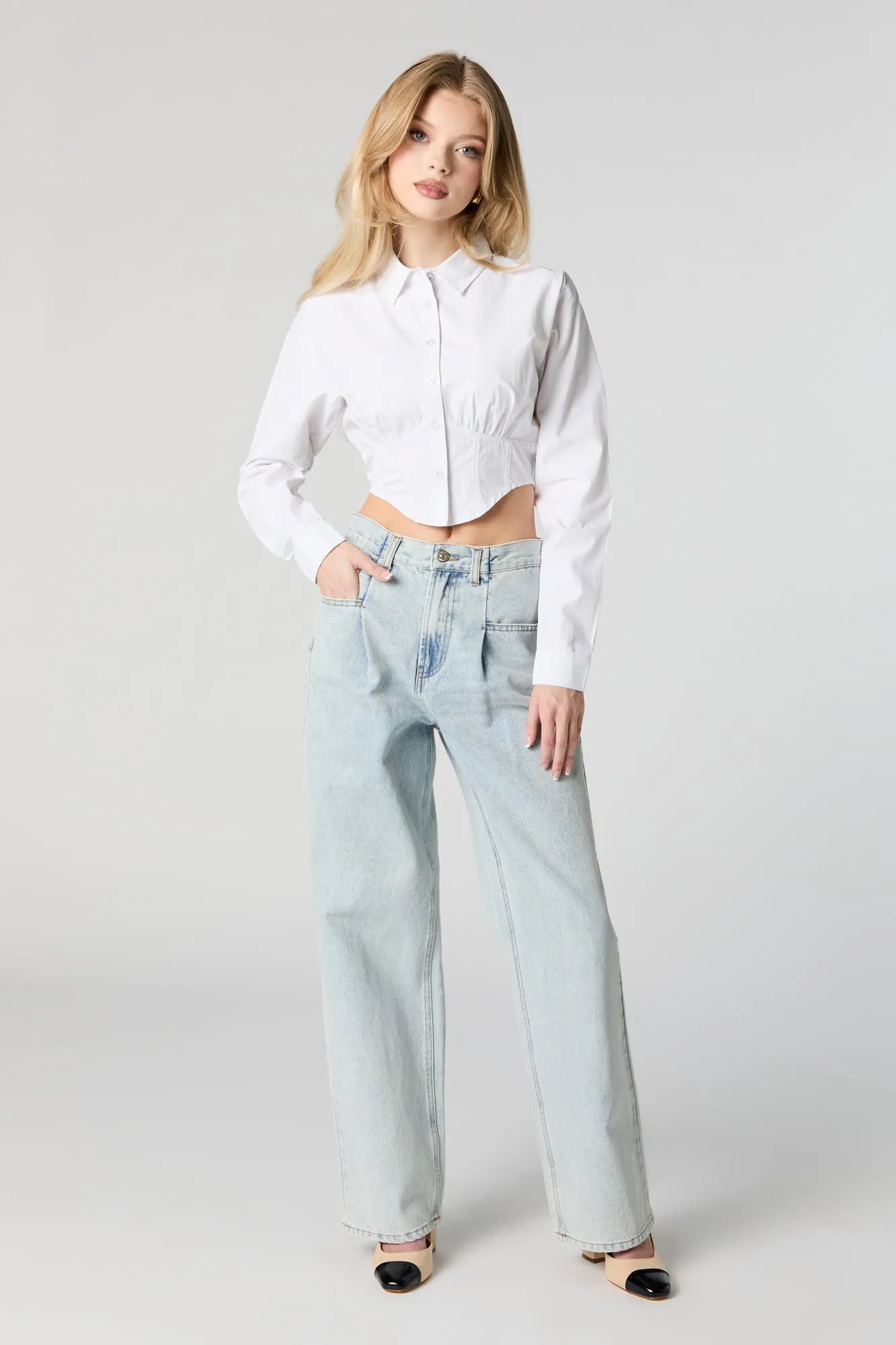 Corset Style Button-Up Top sold by Urban Planet product image thumbnail 3