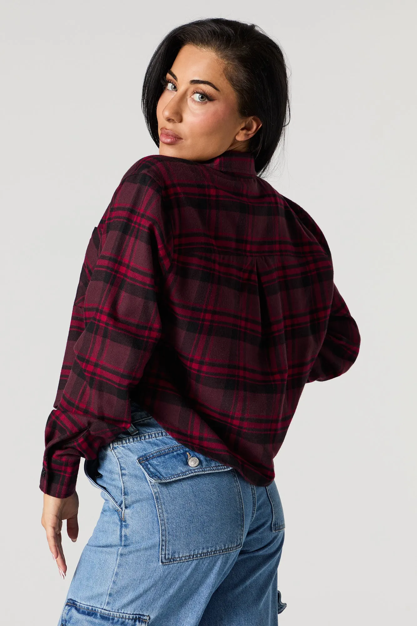 Haut court boutonné à carreaux sold by Urban Planet product image thumbnail 2