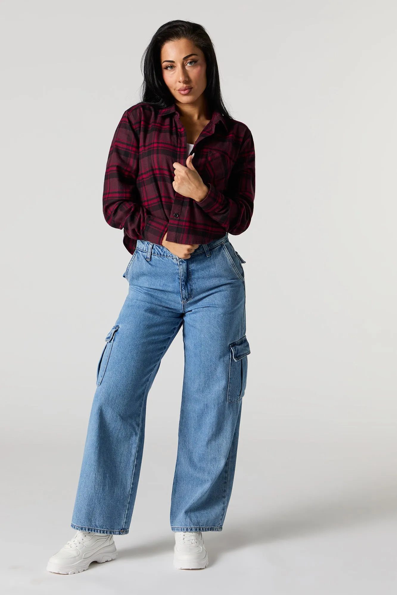 Haut court boutonné à carreaux sold by Urban Planet product image thumbnail 3