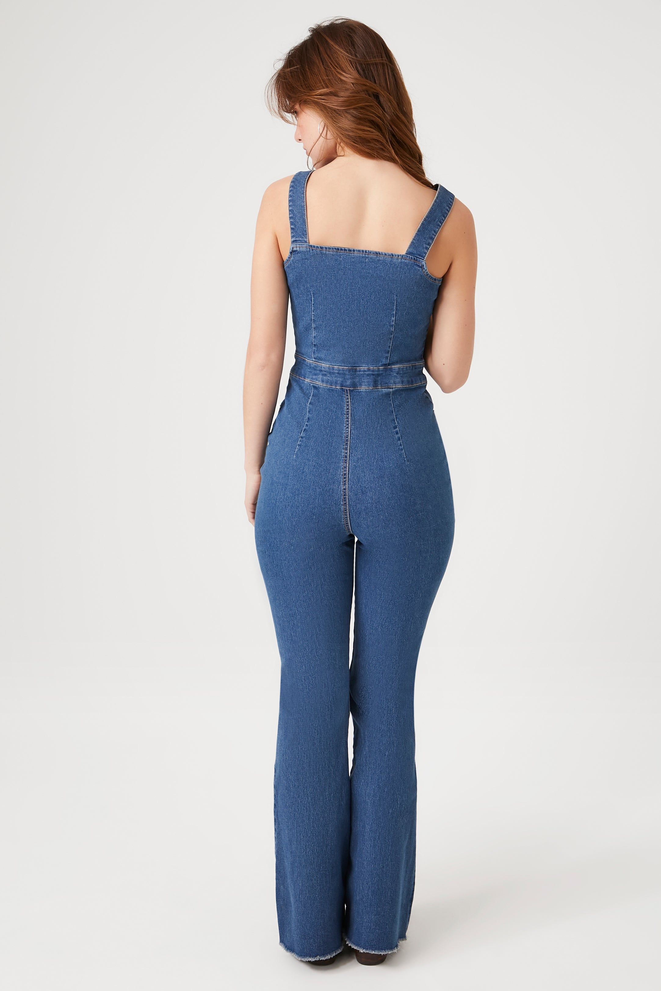 Zip-Up Denim Jumpsuit sold by Urban Planet product image thumbnail 2
