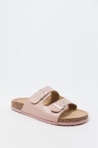 Sandales rose avec semelles en liège et boucles sold by Urban Planet