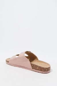 Sandales rose avec semelles en liège et boucles sold by Urban Planet