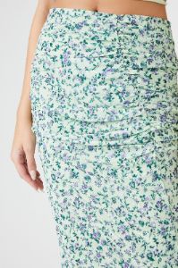 Mesh Floral Print Midi Skirt sold by Urban Planet
