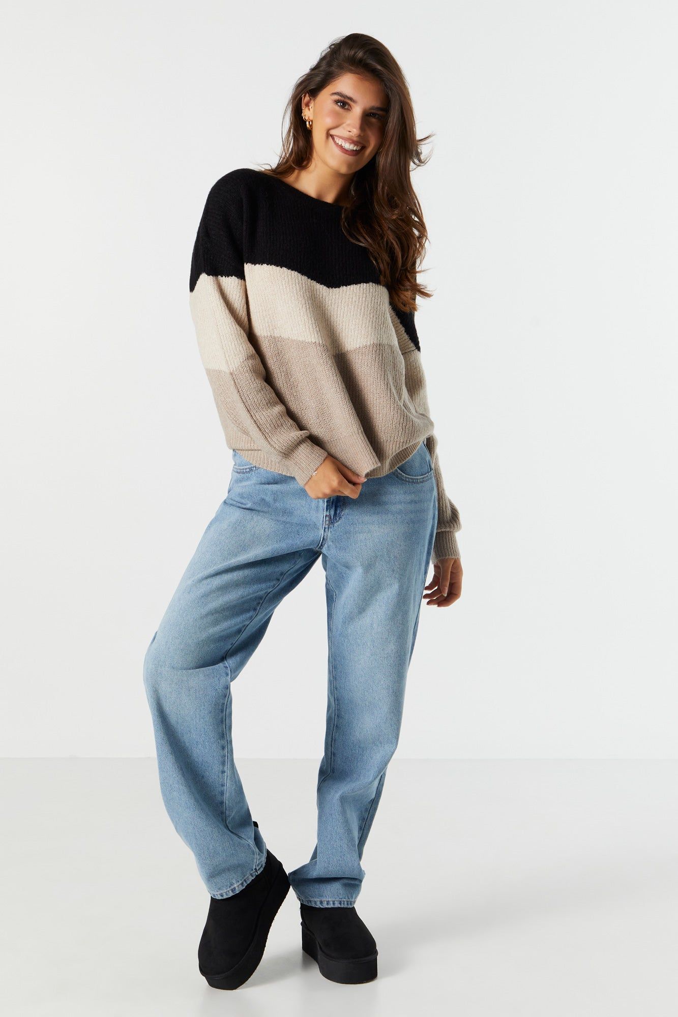 Striped Colourblock Sweater sold by Urban Planet product image thumbnail 6