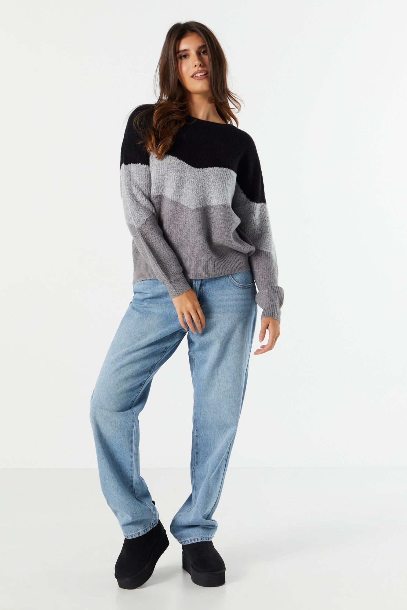 Striped Colourblock Sweater sold by Urban Planet product image thumbnail 3