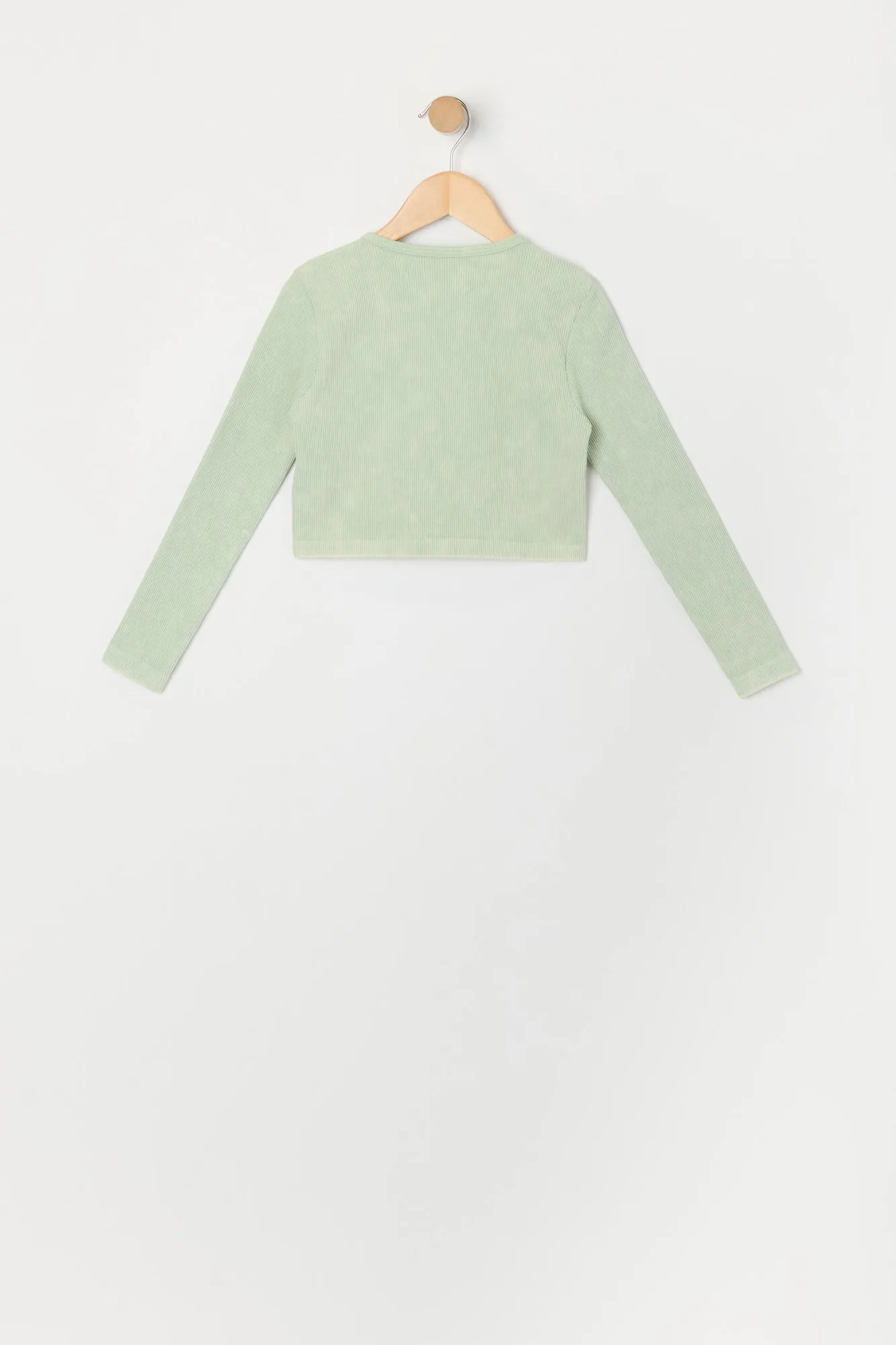 Girls Active Seamless Ribbed Washed Long Sleeve Top sold by Urban Planet product image thumbnail 4