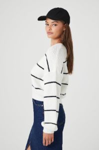 Striped Ribbed Knit Sweater sold by Urban Planet