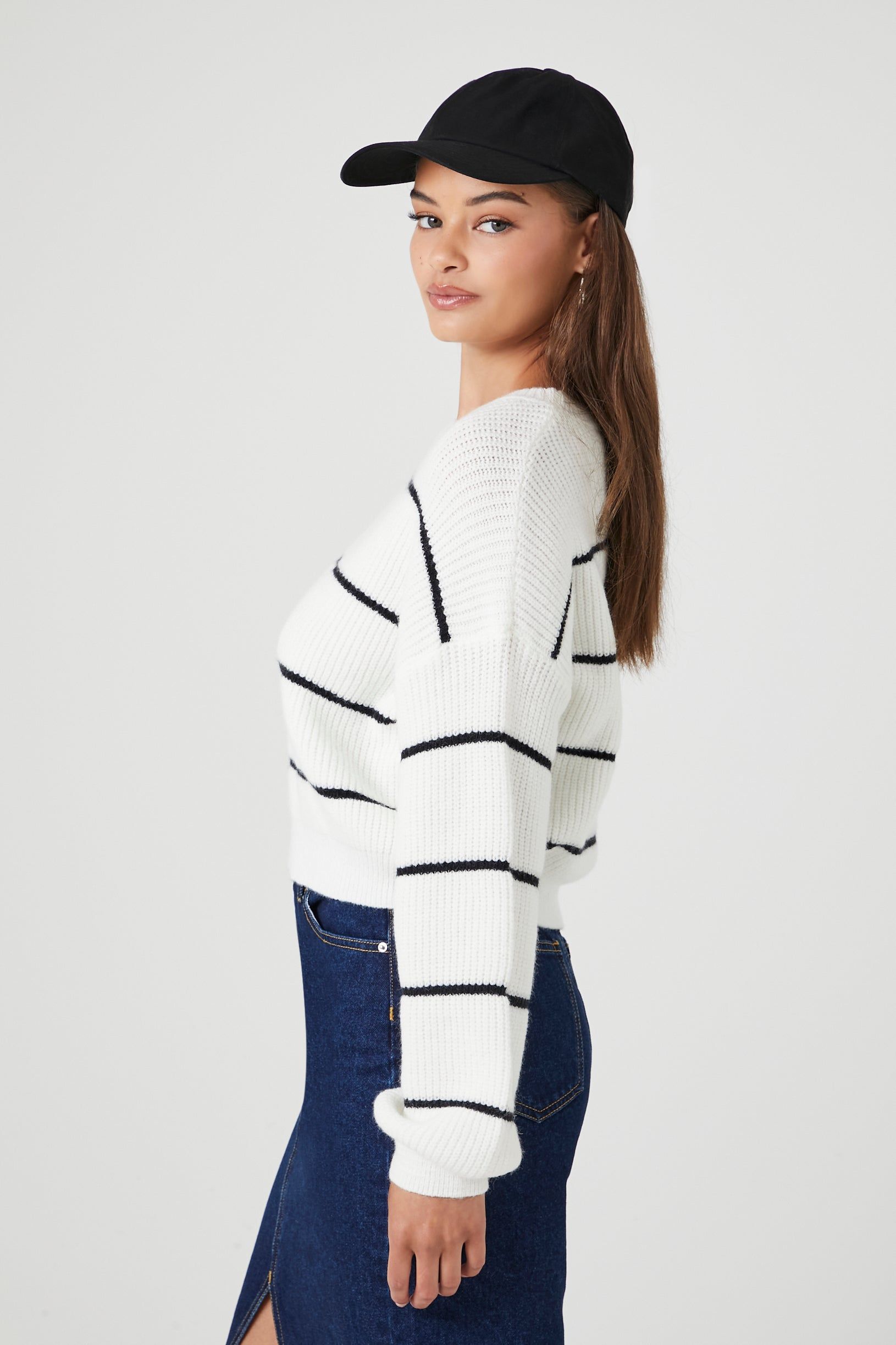 Striped Ribbed Knit Sweater sold by Urban Planet product image thumbnail 2
