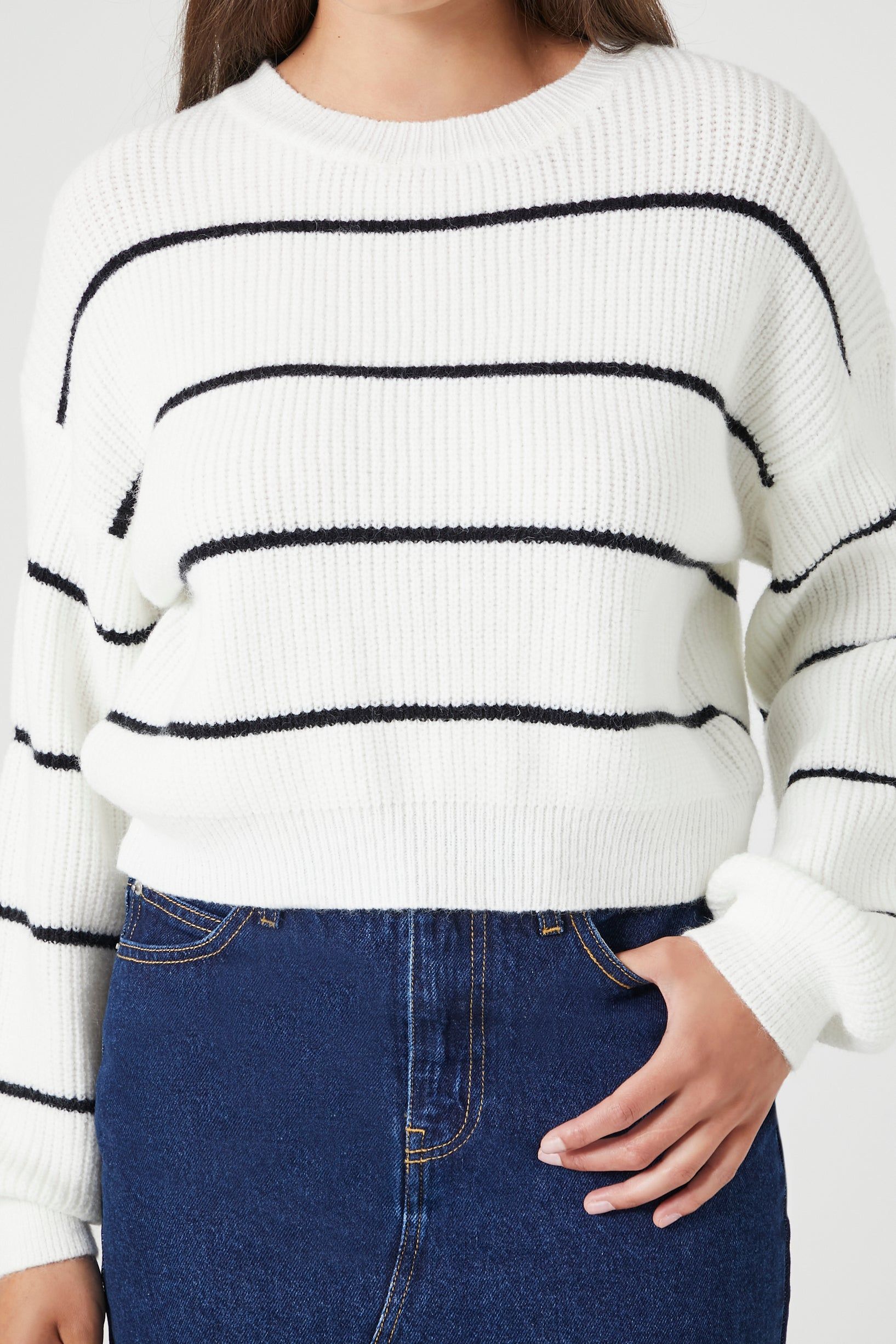Striped Ribbed Knit Sweater sold by Urban Planet product image thumbnail 5