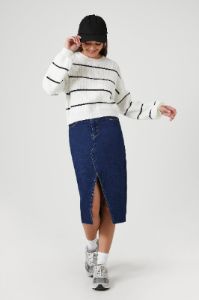 Striped Ribbed Knit Sweater sold by Urban Planet
