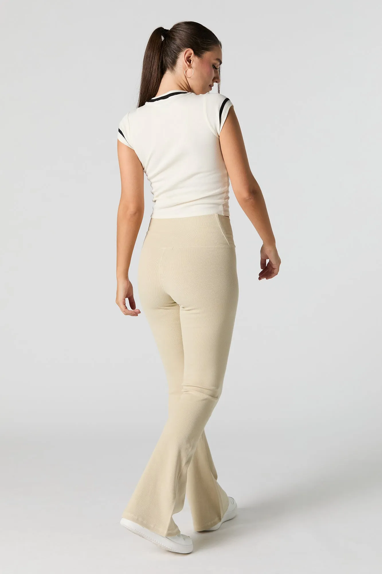Ribbed Surplice Flare Pant sold by Urban Planet product image thumbnail 3