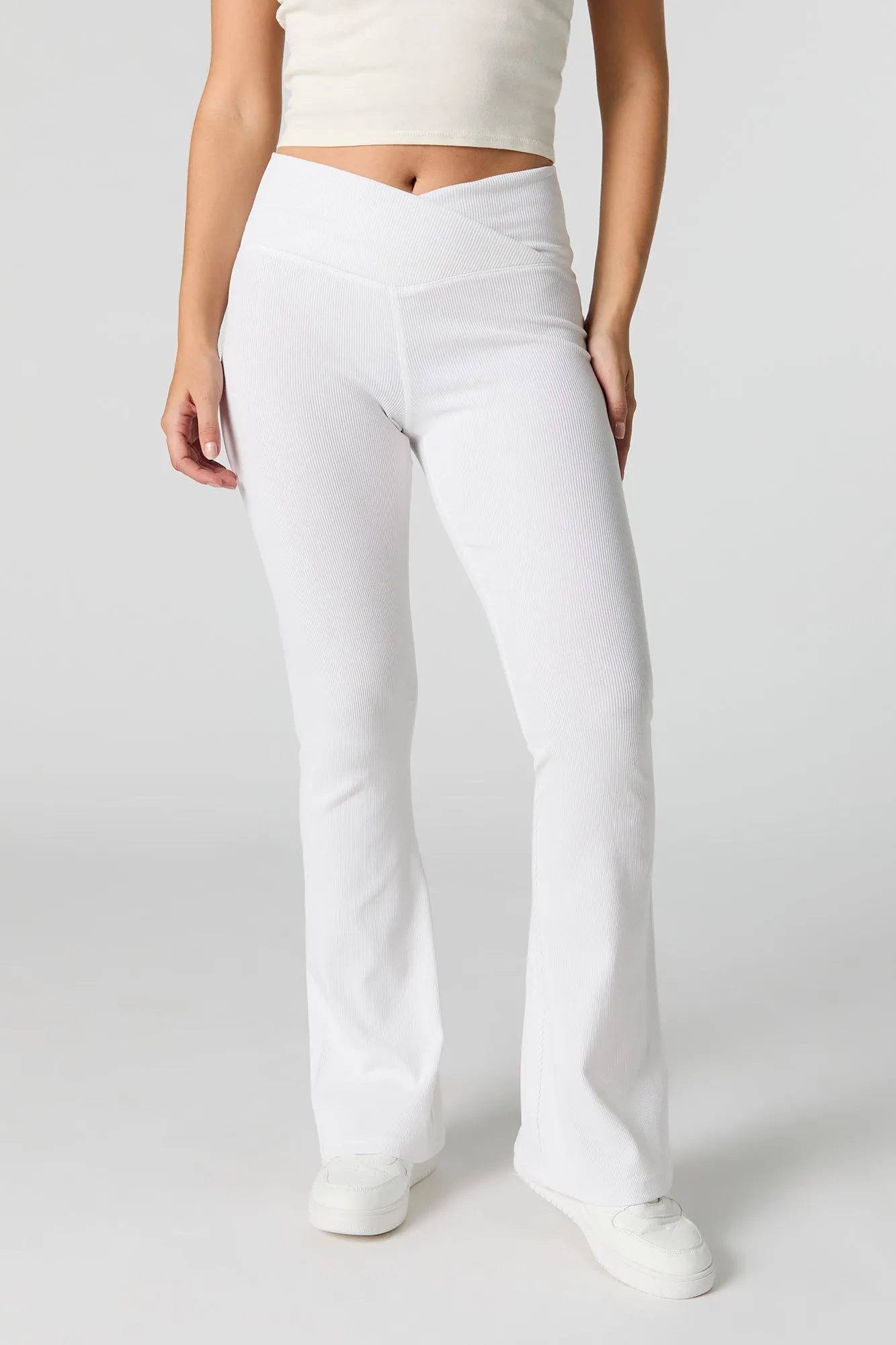 Ribbed Surplice Flare Pant sold by Urban Planet product image thumbnail 5