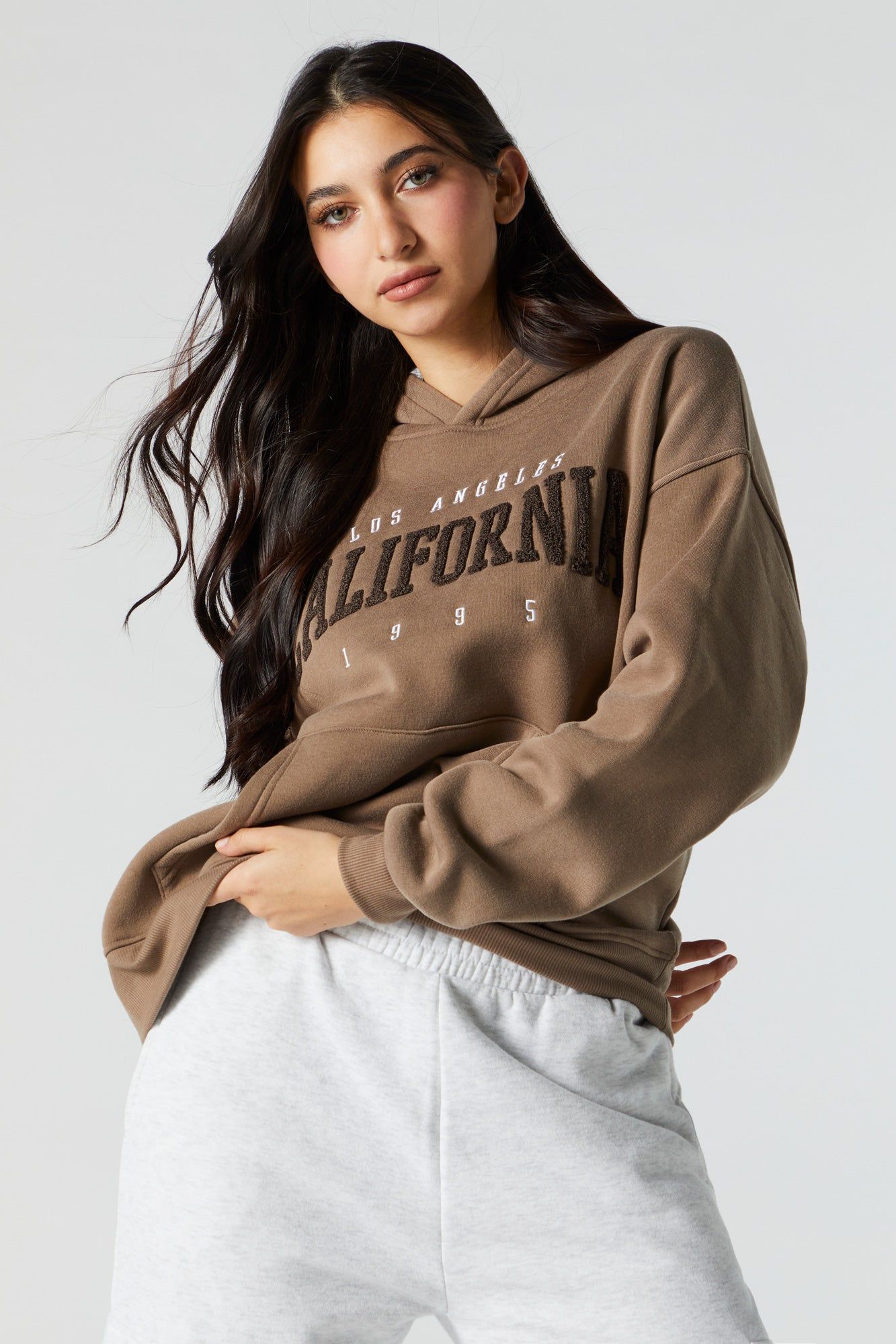 Chenille Embroidered California Fleece Hoodie sold by Urban Planet