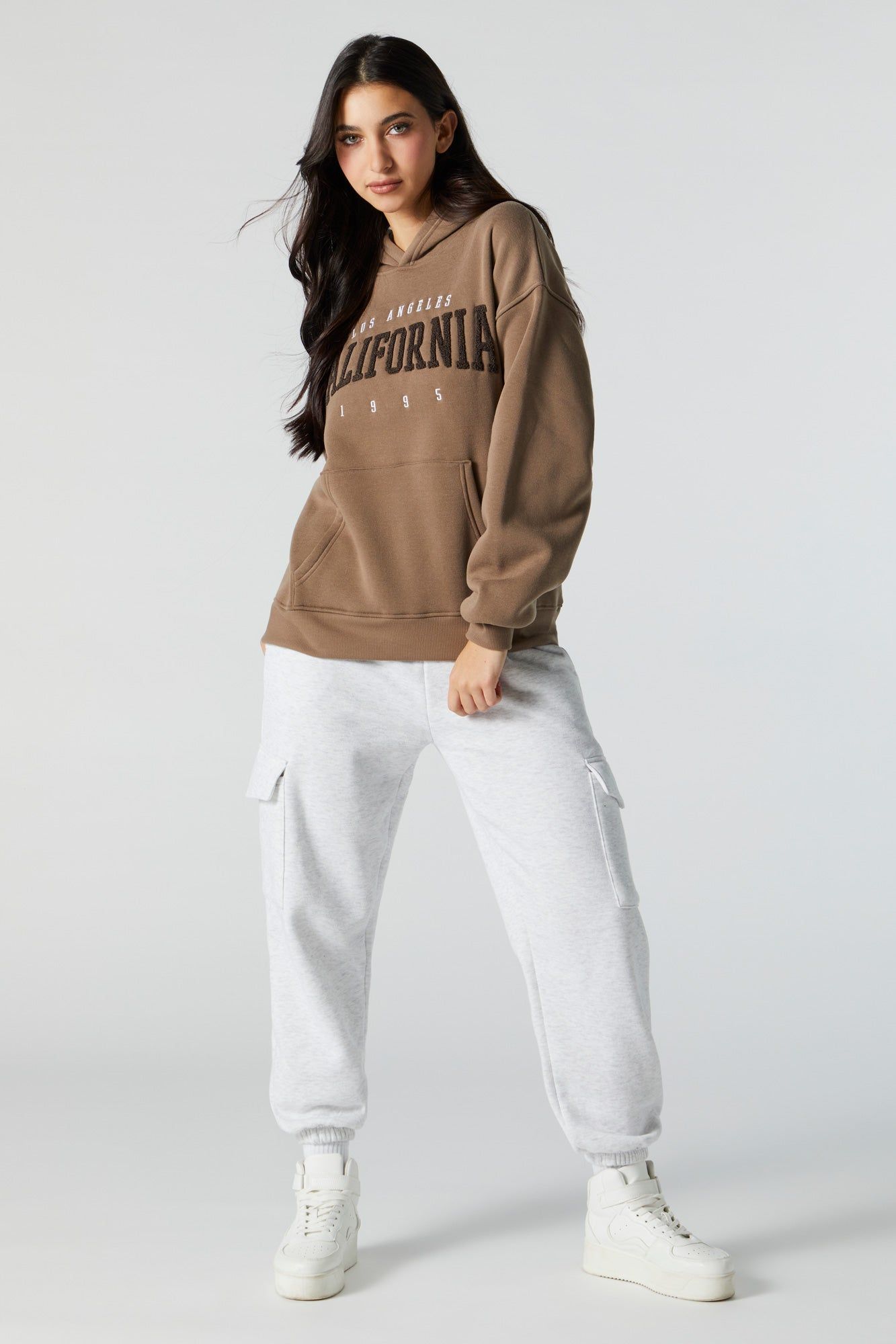 Chenille Embroidered California Fleece Hoodie sold by Urban Planet product image thumbnail 3