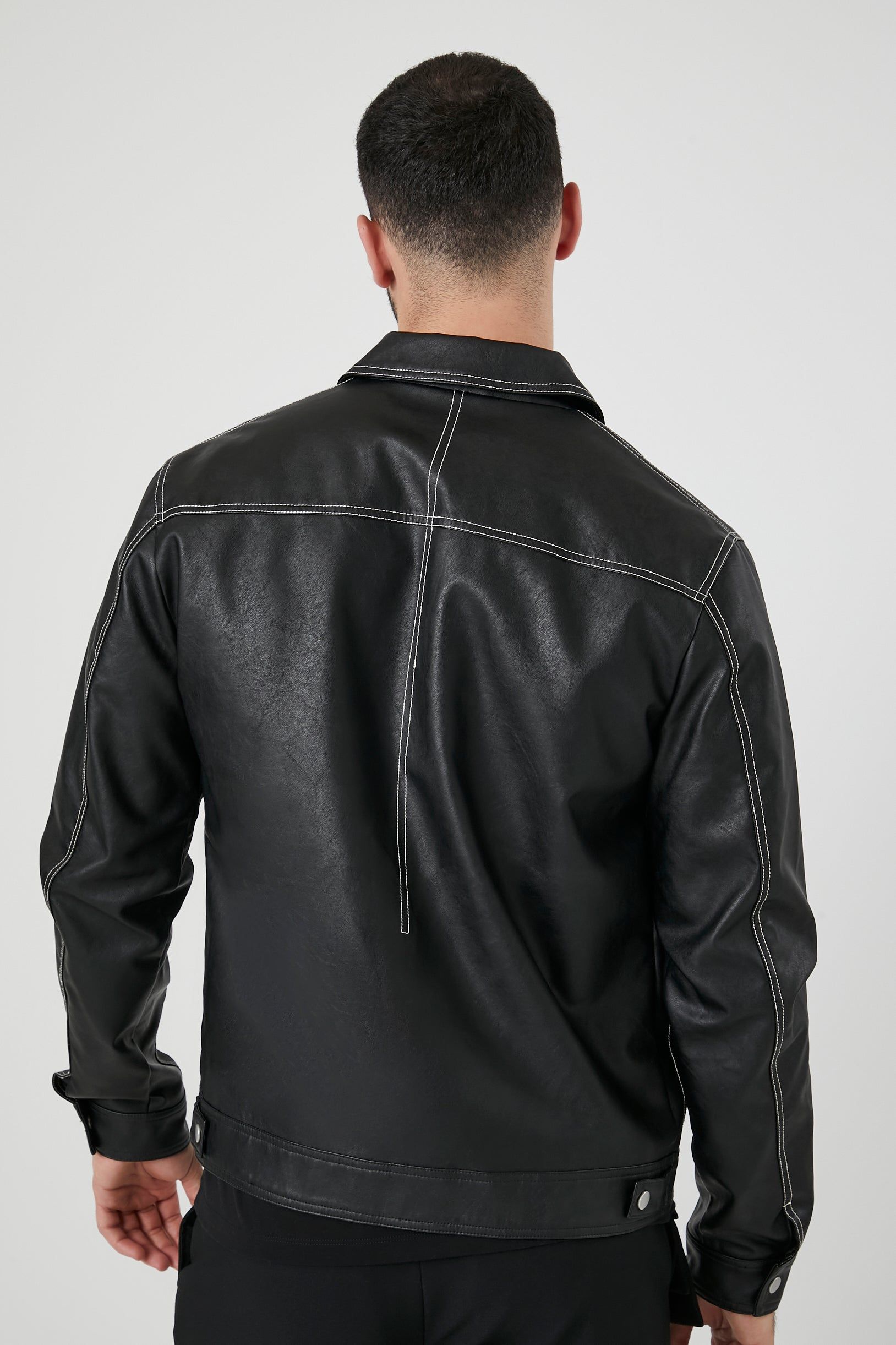 Blouson de style camionneur en similicuir sold by Urban Planet product image thumbnail 2