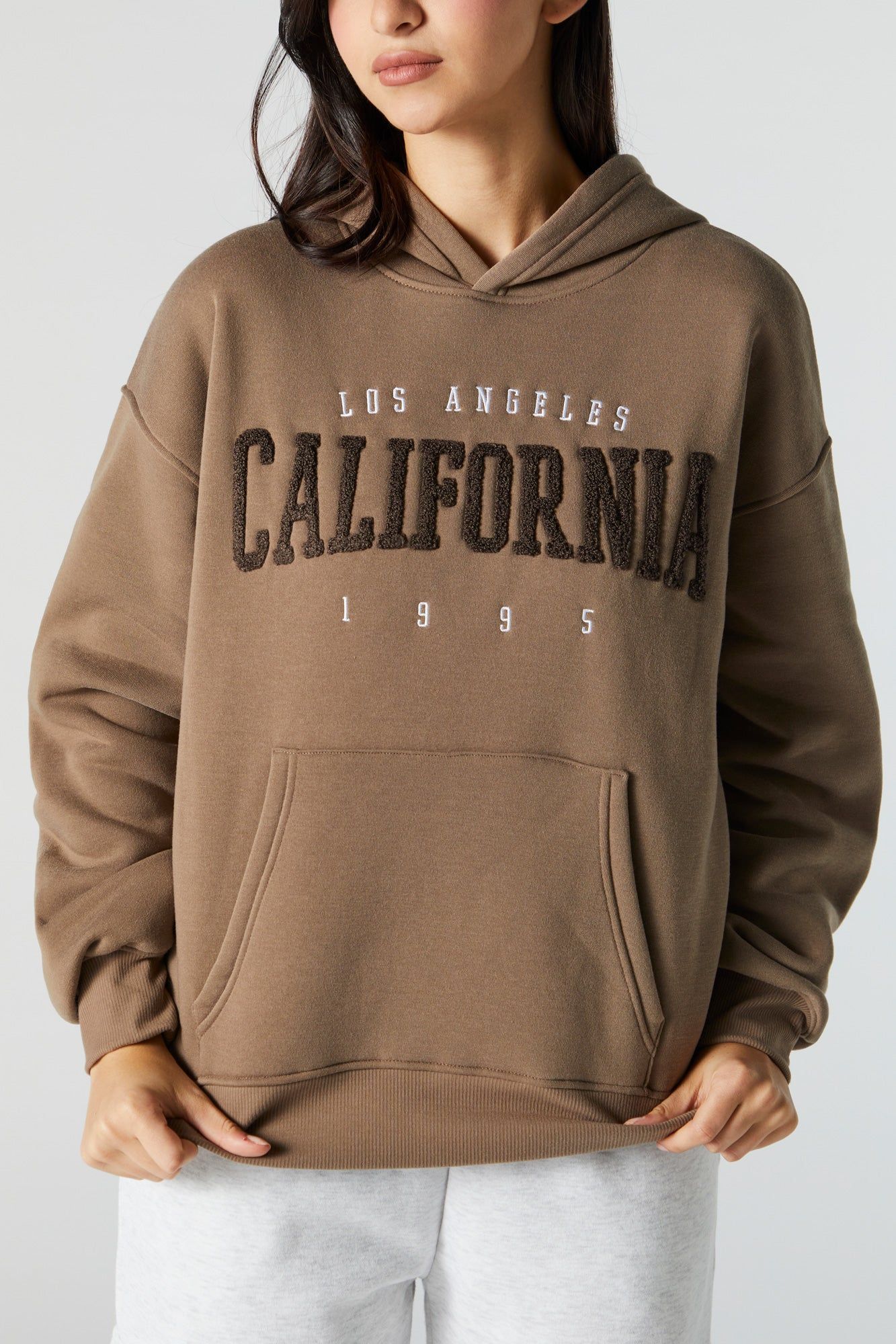 Chenille Embroidered California Fleece Hoodie sold by Urban Planet product image thumbnail 4
