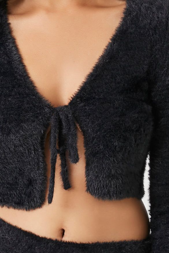 Fuzzy Knit Cropped Cardigan sold by Urban Planet product image thumbnail 3