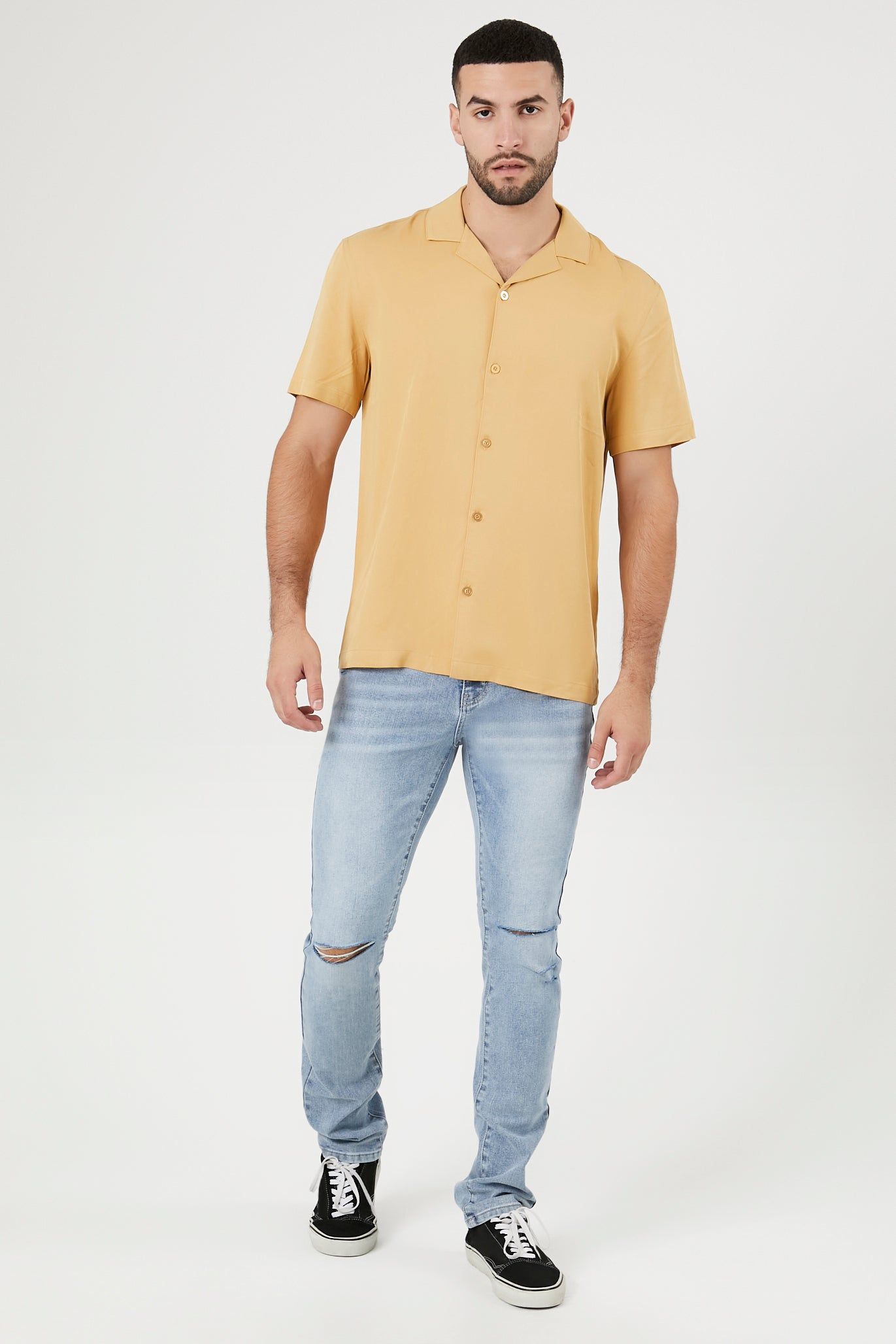 Twill Button-Up T-Shirt sold by Urban Planet product image thumbnail 5