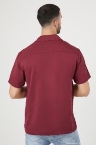 Twill Button-Up T-Shirt sold by Urban Planet
