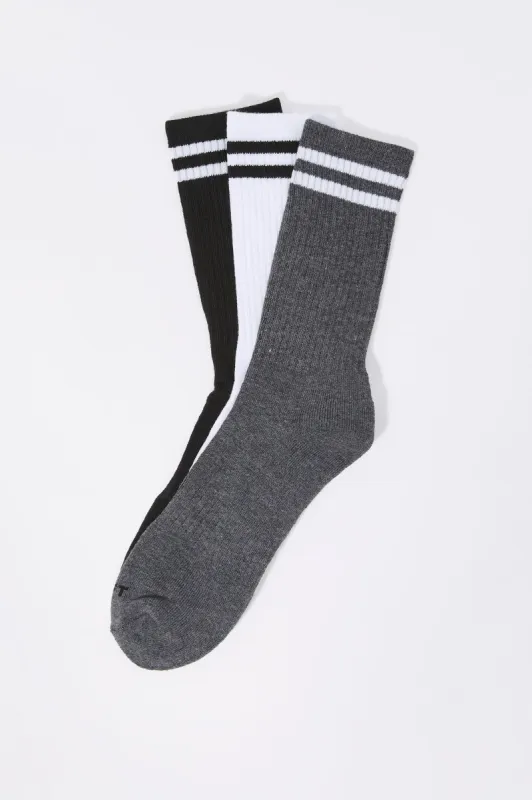 Striped Crew Socks (3 Pack) made by Urban Planet