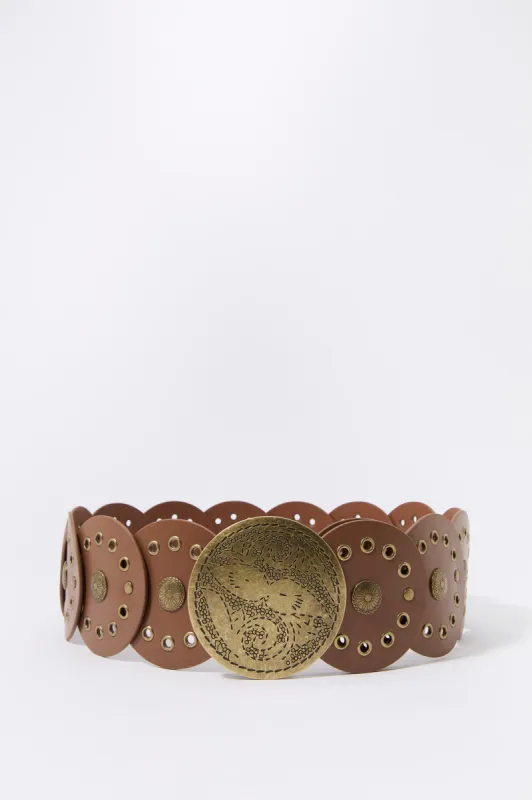 Ceinture vintage à oeillets sold by Urban Planet
