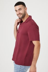 Twill Button-Up T-Shirt sold by Urban Planet
