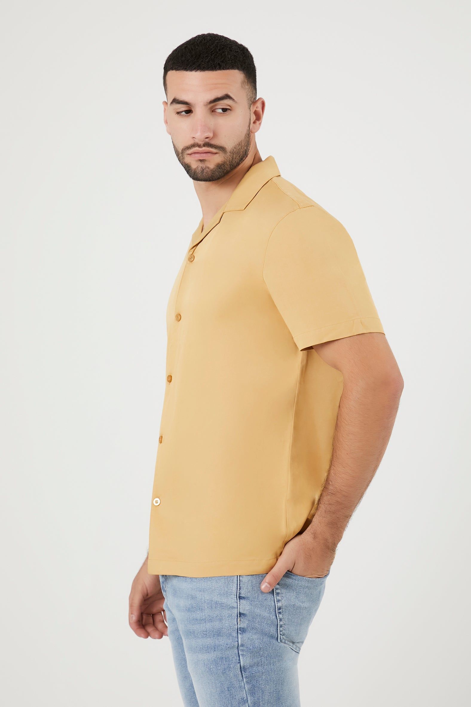 Twill Button-Up T-Shirt sold by Urban Planet product image thumbnail 3