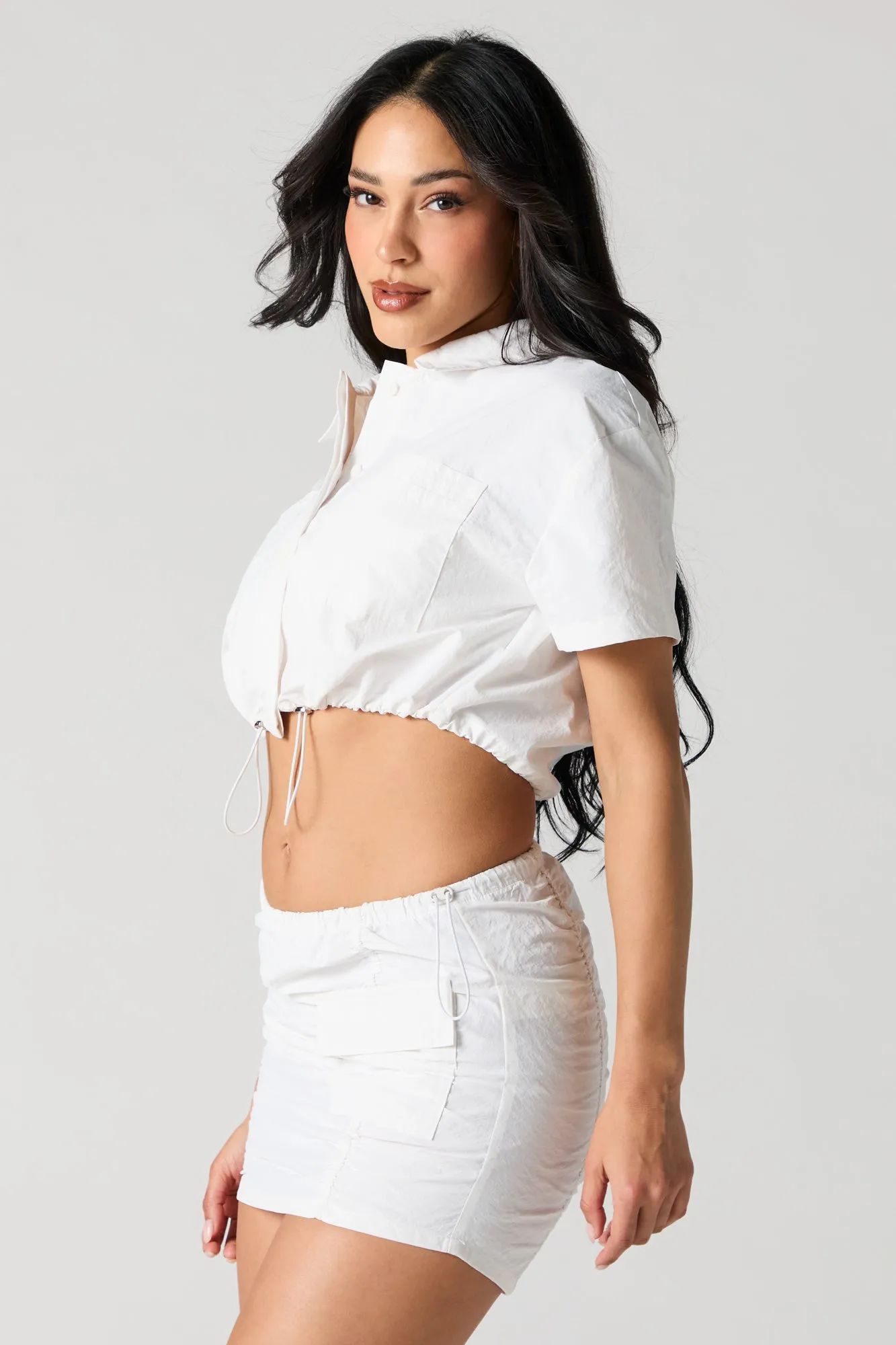 Minijupe cargo parachute en nylon sold by Urban Planet