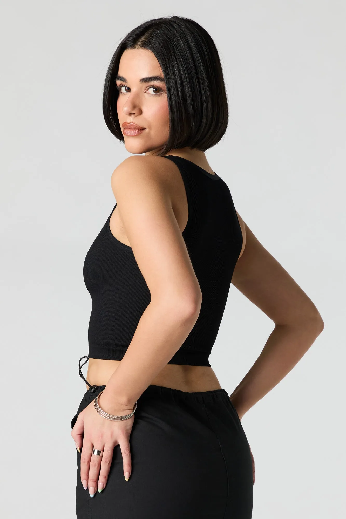 Débardeur Henley côtelé sans couture sold by Urban Planet product image thumbnail 5