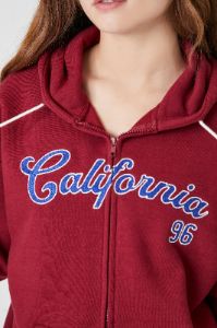 California Graphic Fleece Zip-Up Hoodie sold by Urban Planet