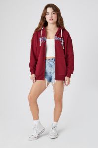 California Graphic Fleece Zip-Up Hoodie sold by Urban Planet