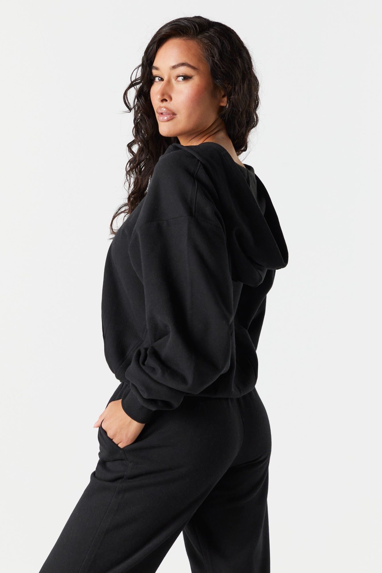 Fleece Zip Up Varsity Hoodie sold by Urban Planet product image thumbnail 5