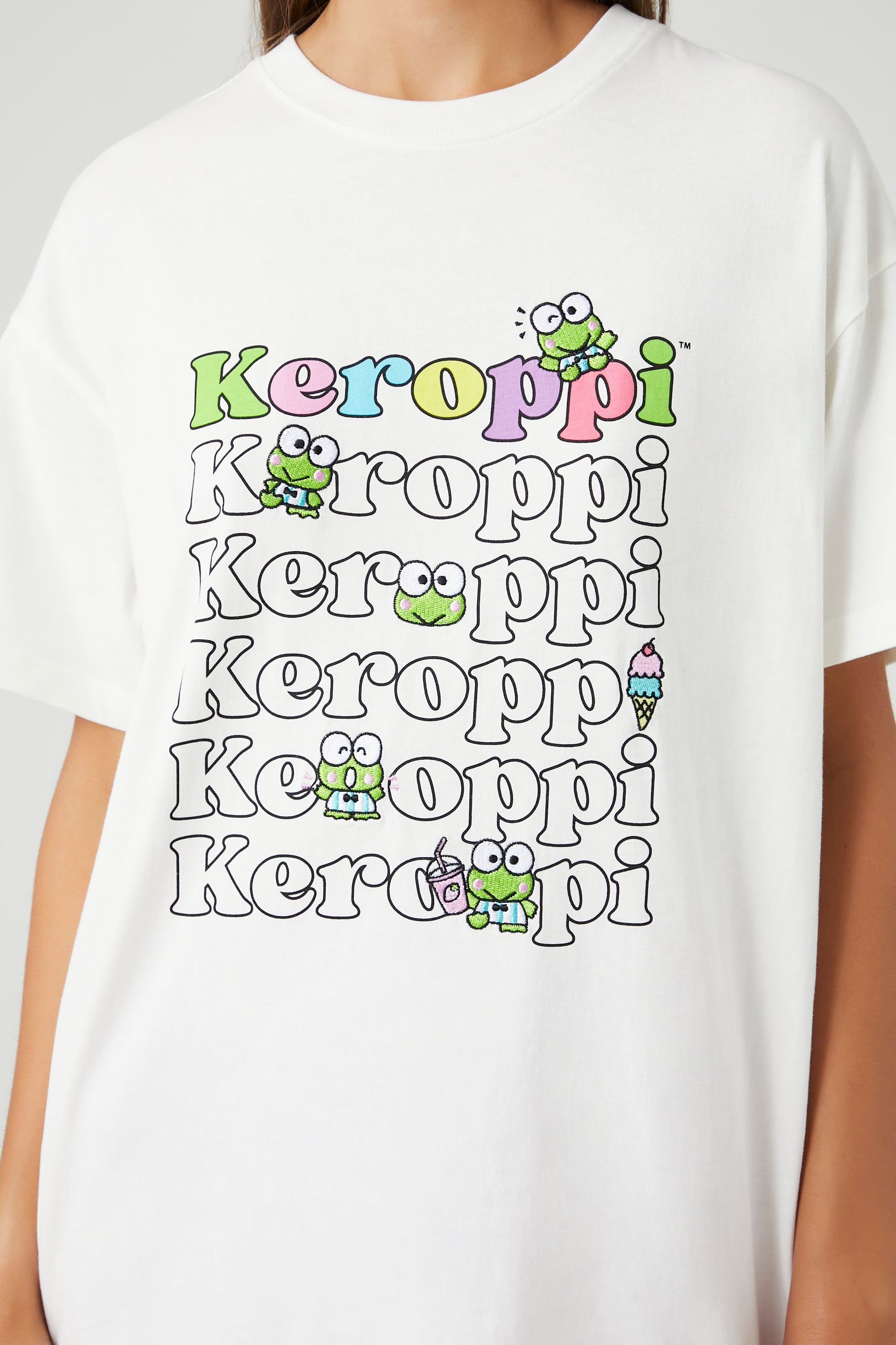 T-shirt surdimensionné à imprimé Keroppi sold by Urban Planet product image thumbnail 5