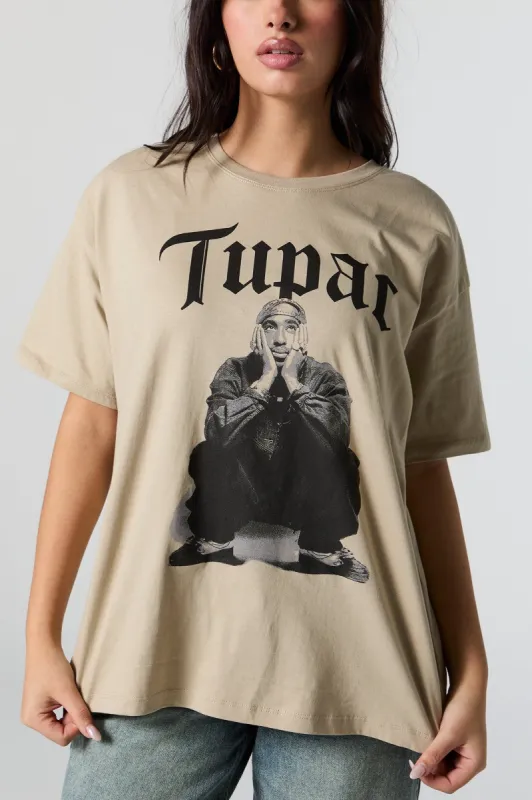 Tupac Graphic Boyfriend T-Shirt sold by Urban Planet