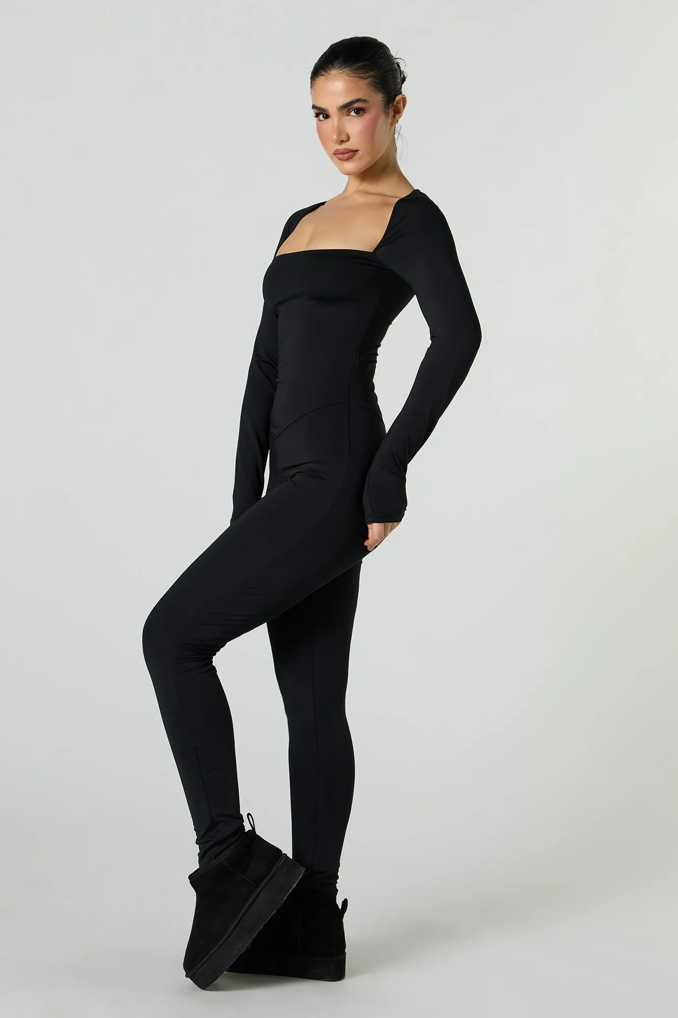 Justaucorps à manches longues avec encolure carrée sold by Urban Planet product image thumbnail 2