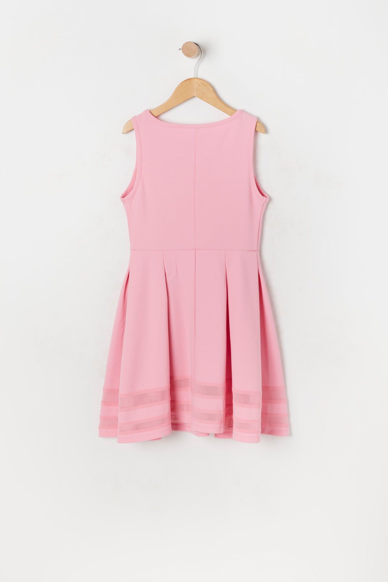 Girls Pink Mesh Stripe A-Line Dress sold by Urban Planet product image thumbnail 2