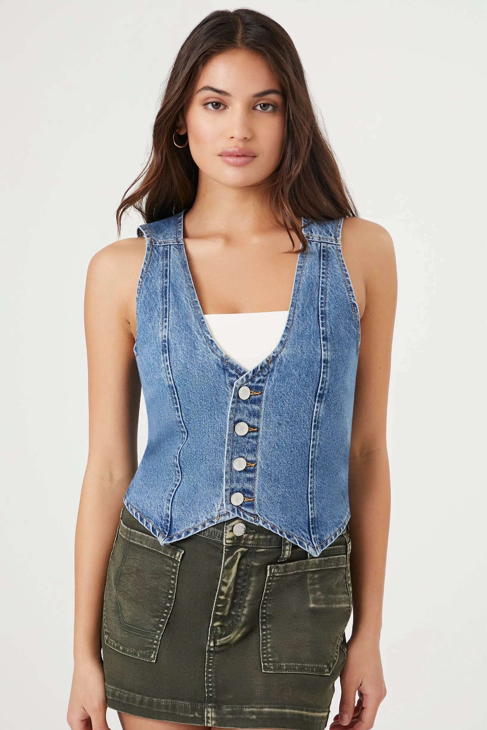 Veste boutonnée en denim sold by Urban Planet product image thumbnail 4