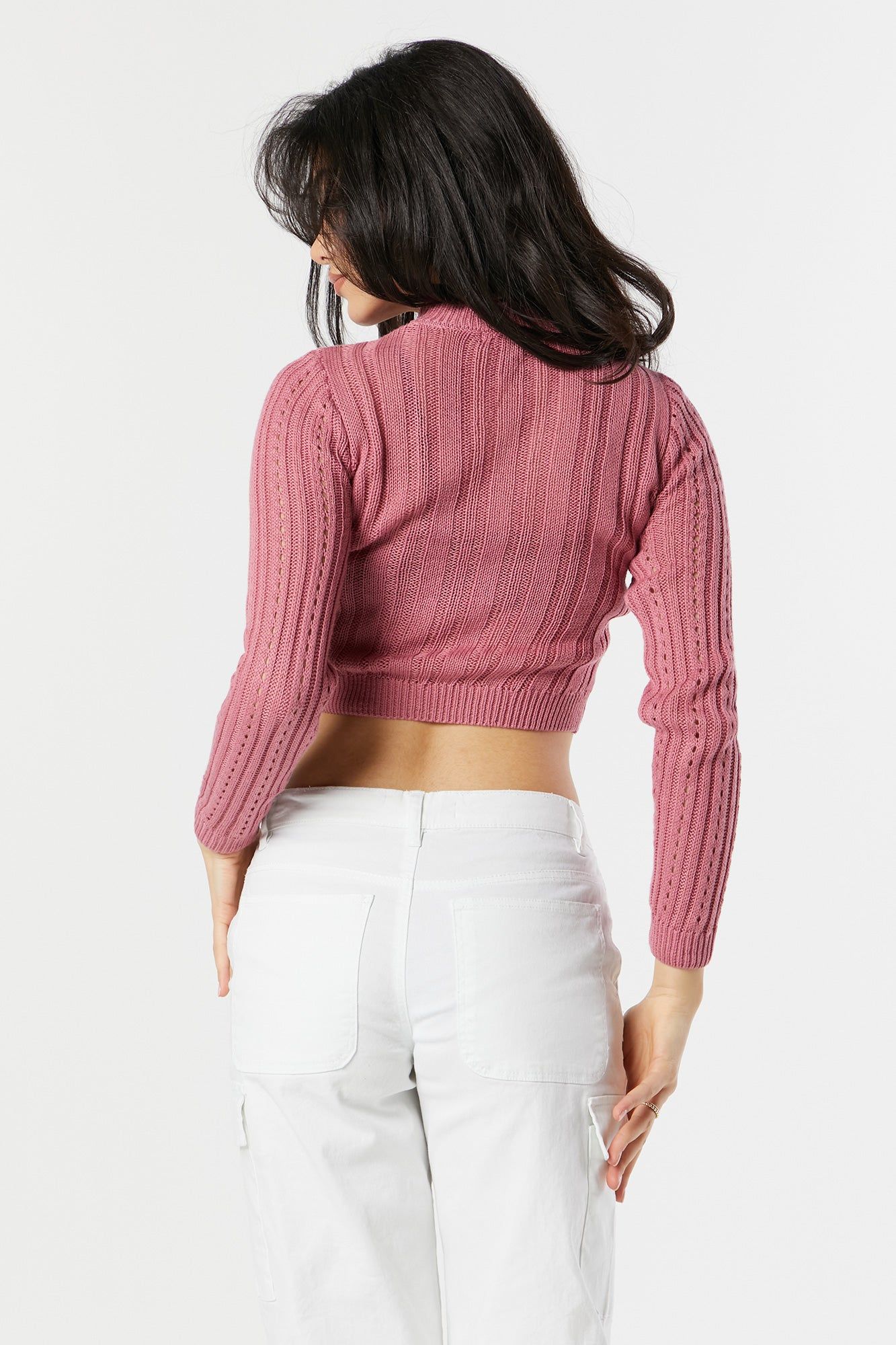 Chandail court en tricot ajouré sold by Urban Planet product image thumbnail 14