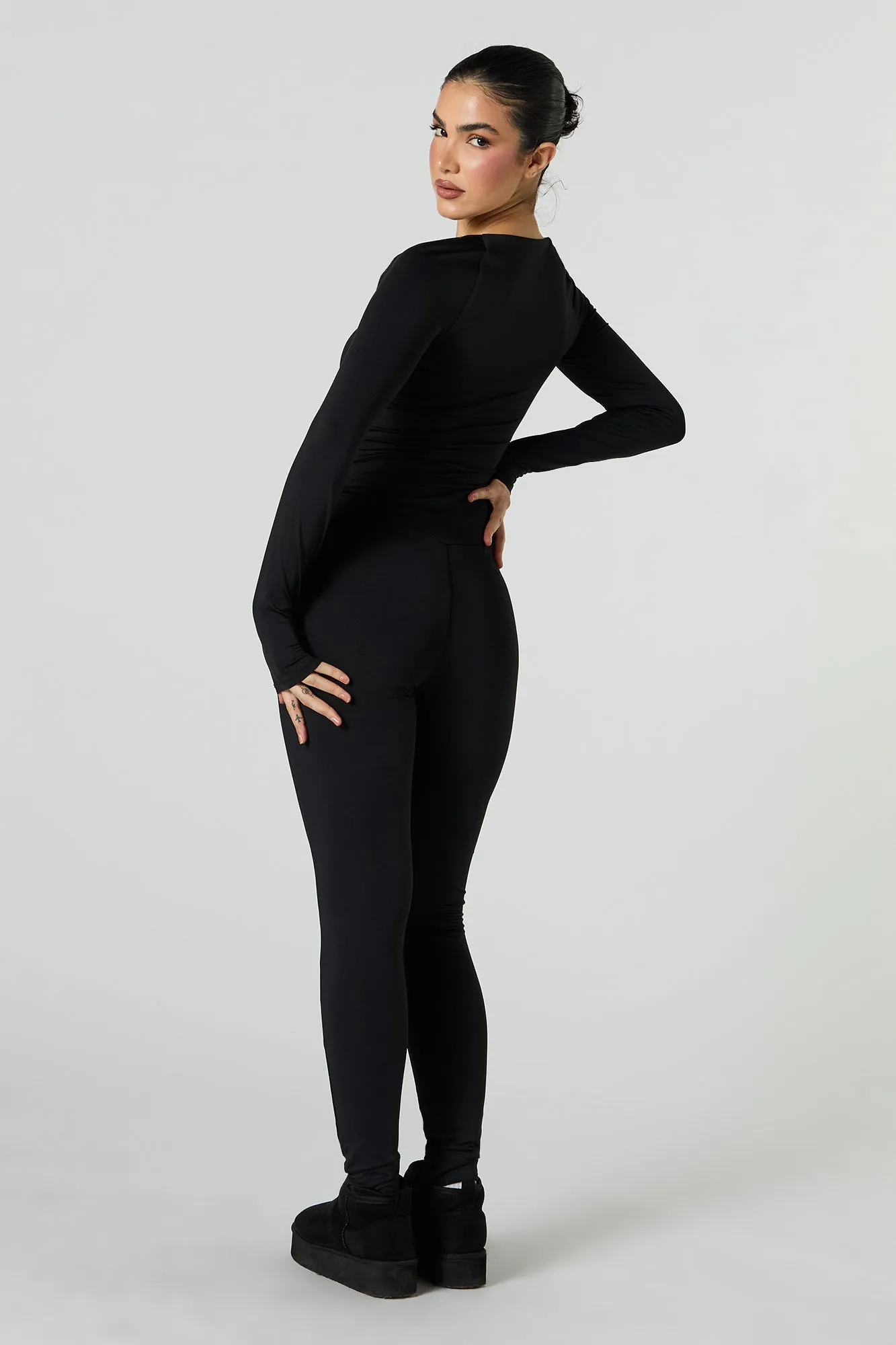 Justaucorps à manches longues avec encolure carrée sold by Urban Planet product image thumbnail 3