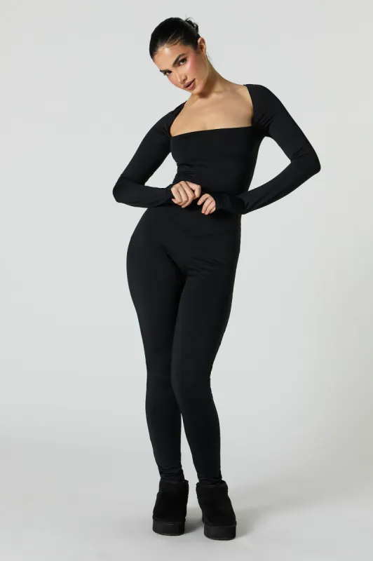 Justaucorps à manches longues avec encolure carrée sold by Urban Planet