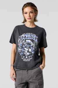 Guided by Moonlight Graphic Boyfriend T-Shirt sold by Urban Planet