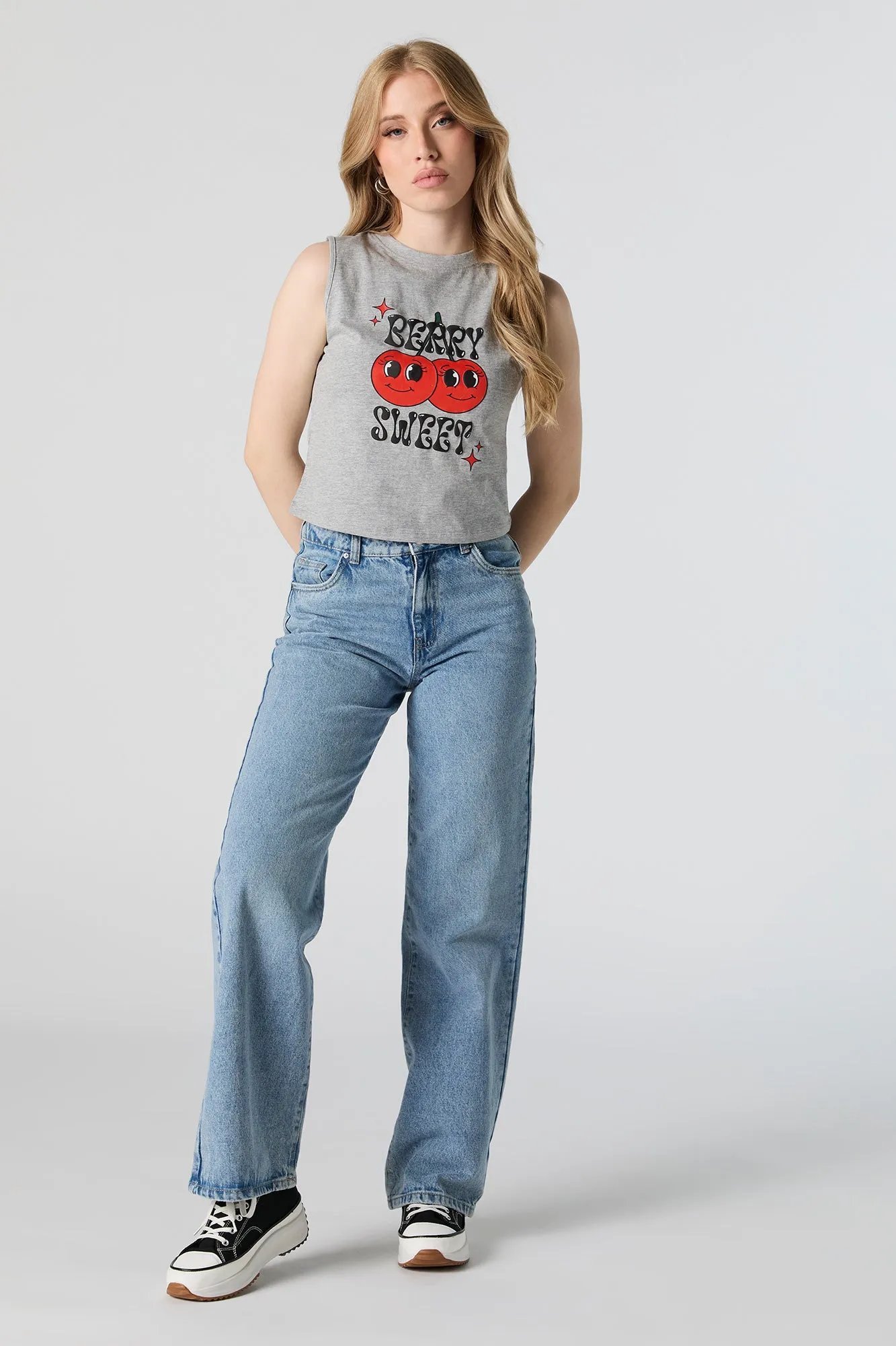 Berry Sweet Graphic Cropped Tank sold by Urban Planet product image thumbnail 3