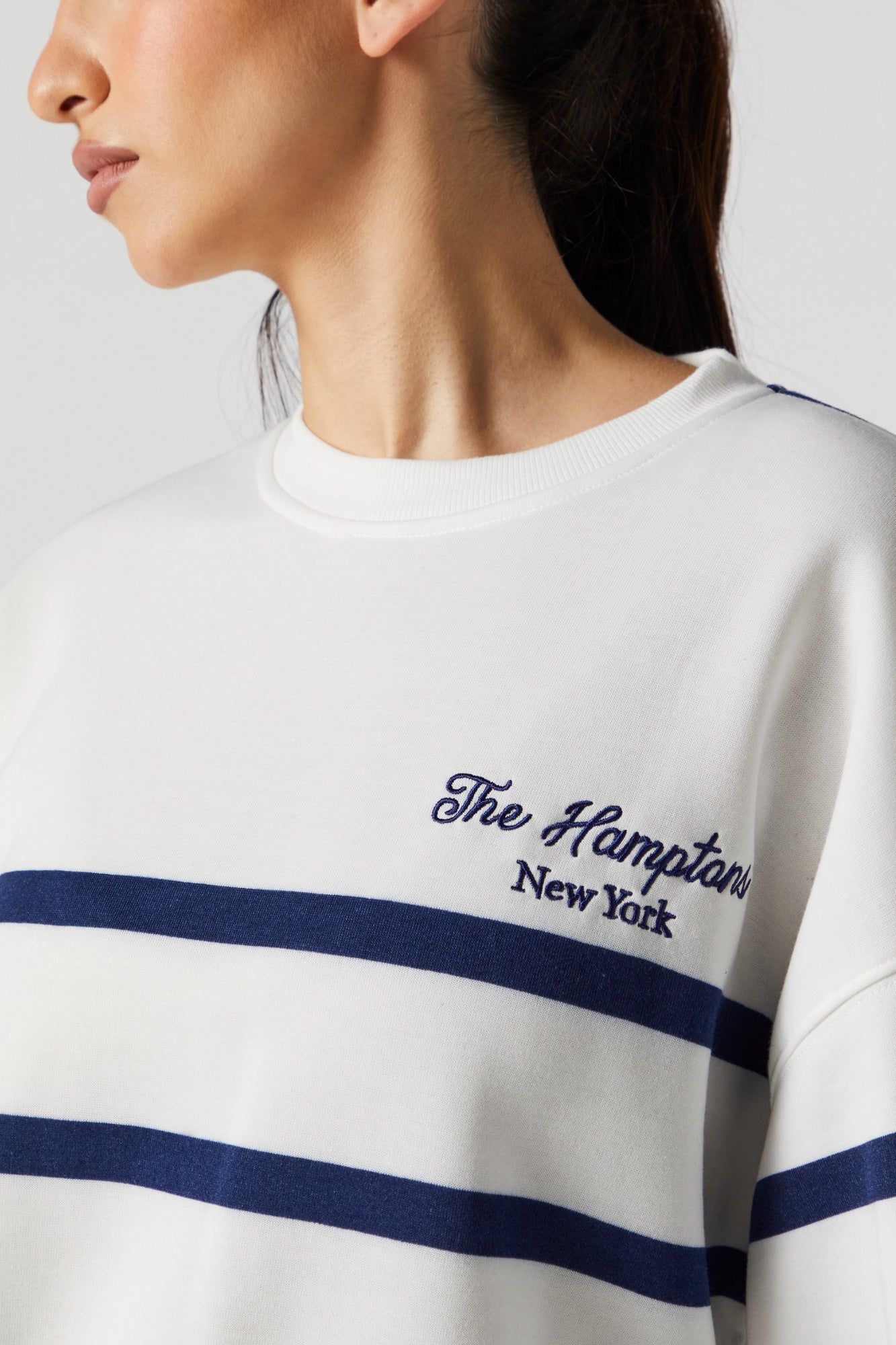 The Hamptons Embroidered Striped Sweater sold by Urban Planet product image thumbnail 4