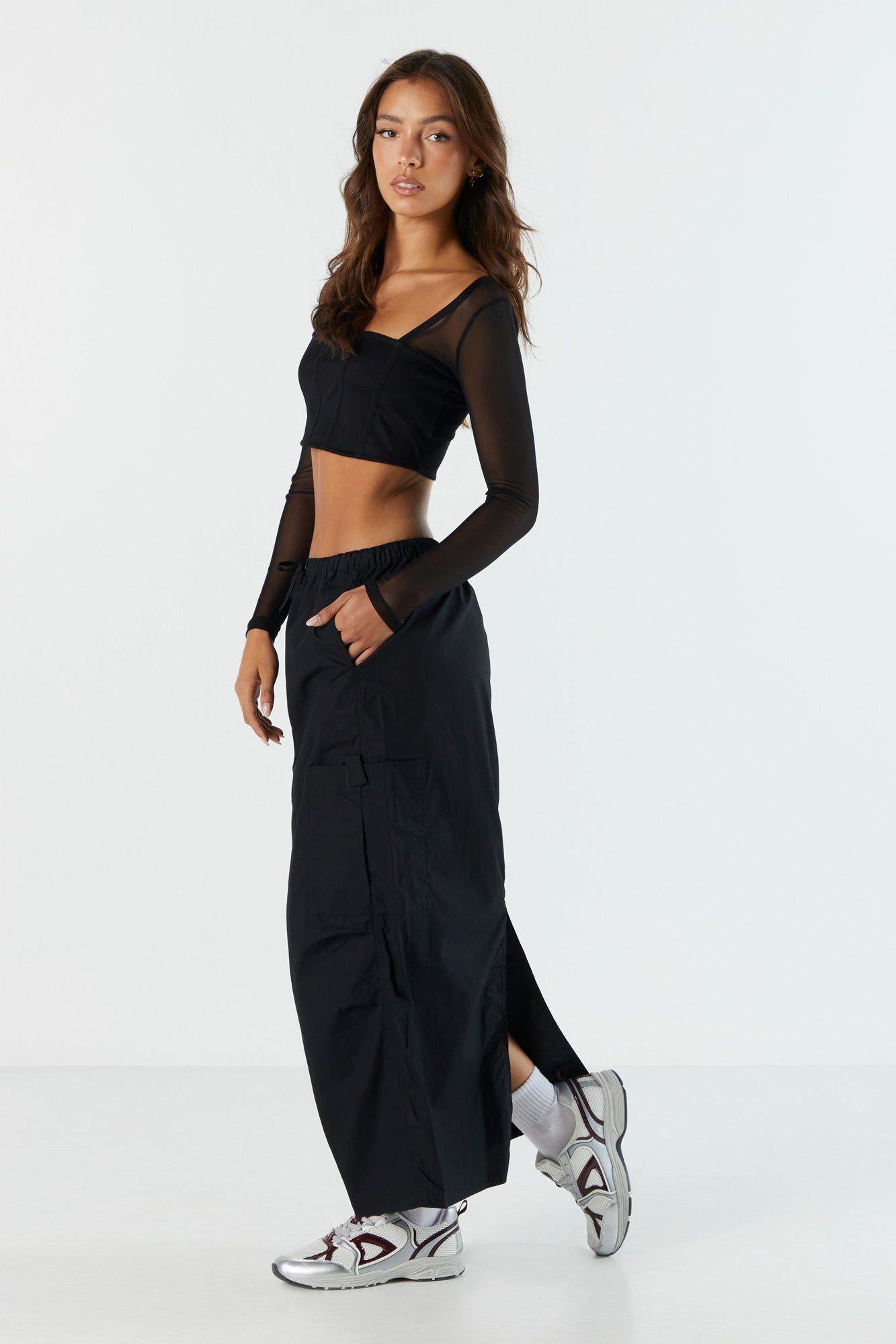 Poplin Parachute Maxi Skirt sold by Urban Planet product image thumbnail 4