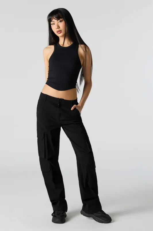 Black Multi Pocket Cargo Pant sold by Urban Planet