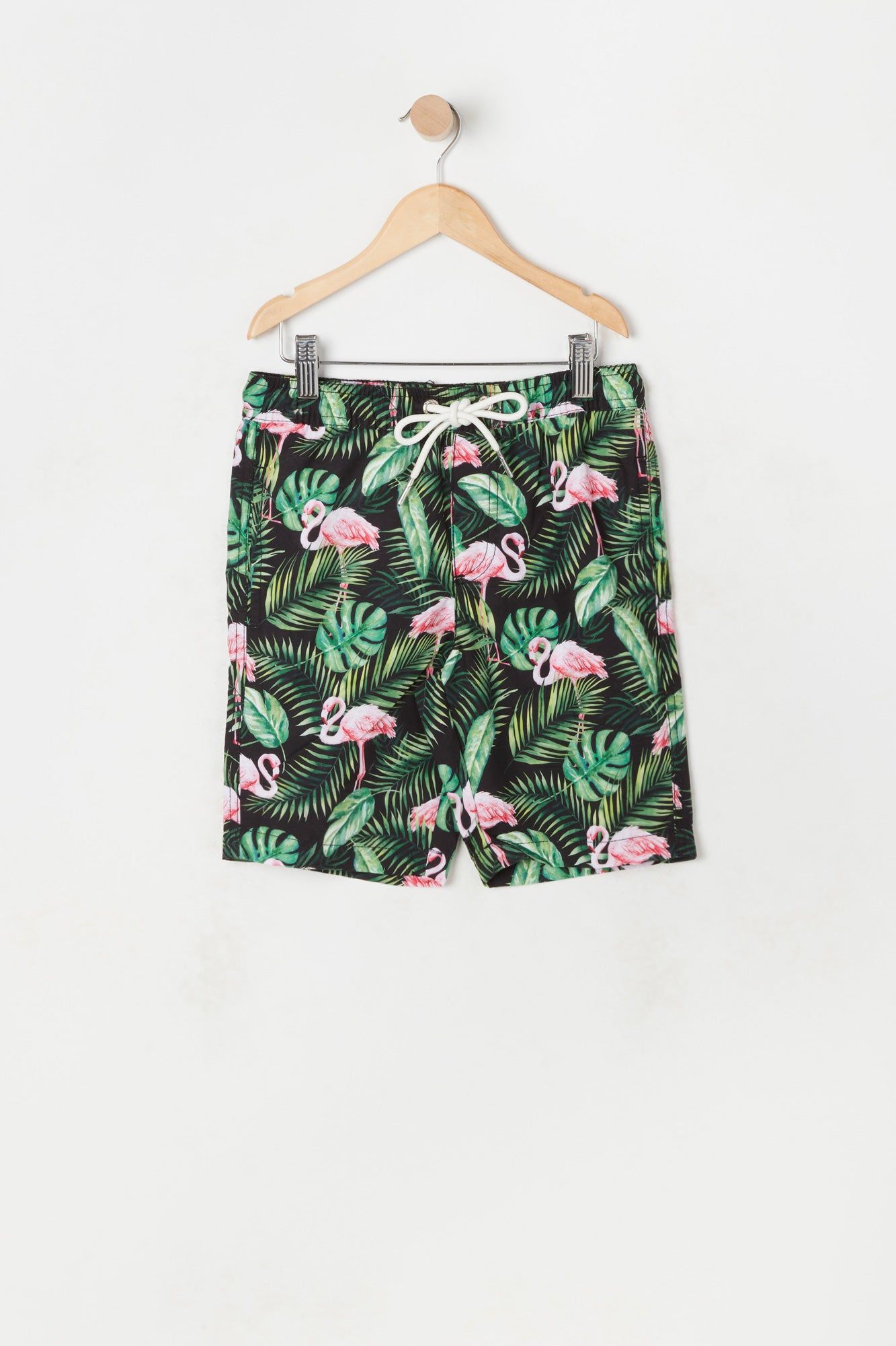 Boys Flamingo and Palm Print Board Short sold by Urban Planet