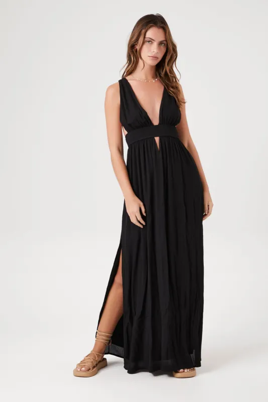 Plunging Cut-Out Maxi Dress sold by Urban Planet