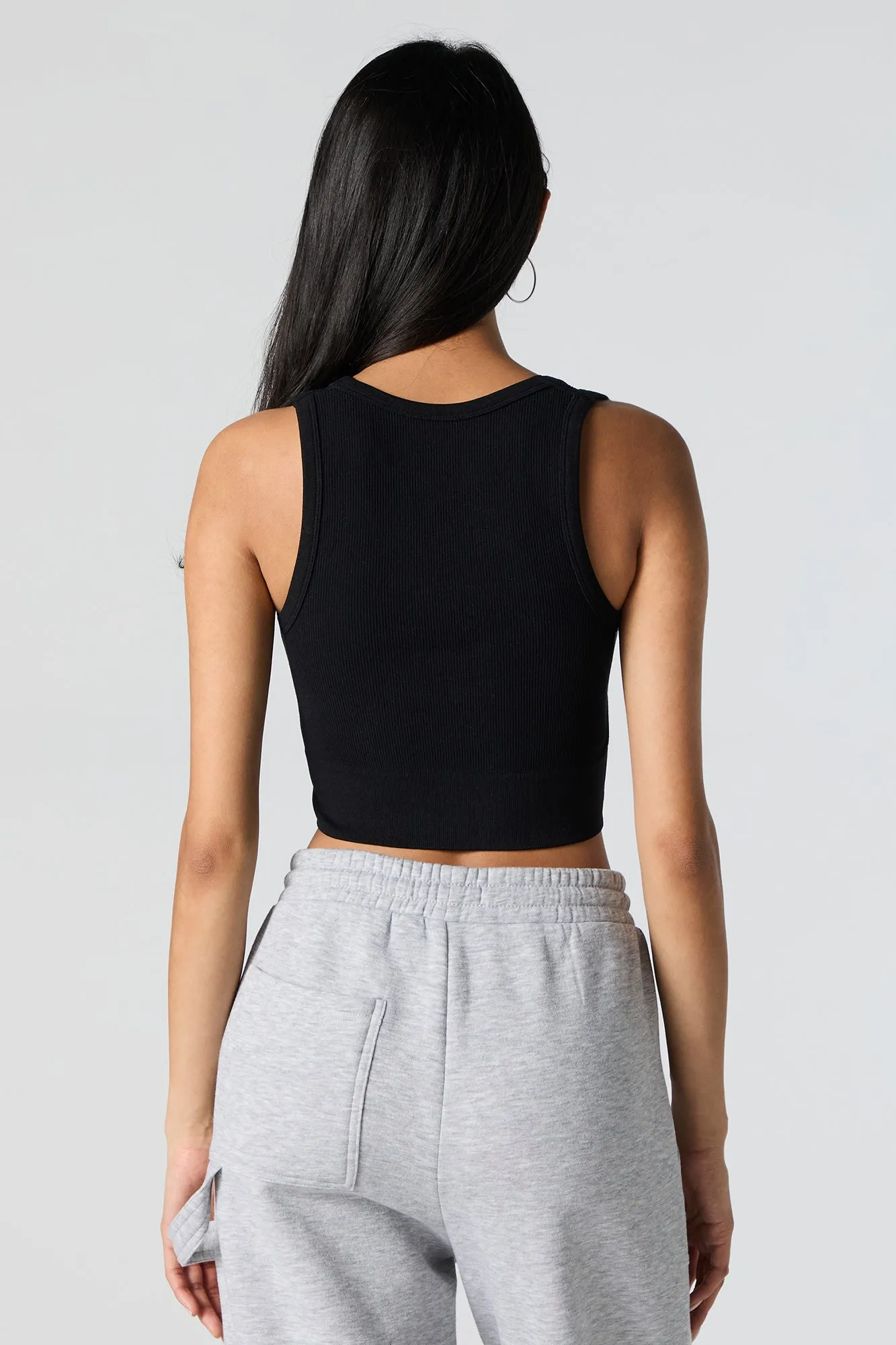 Seamless Ultra Scoop Neck Cropped Tank sold by Urban Planet product image thumbnail 5