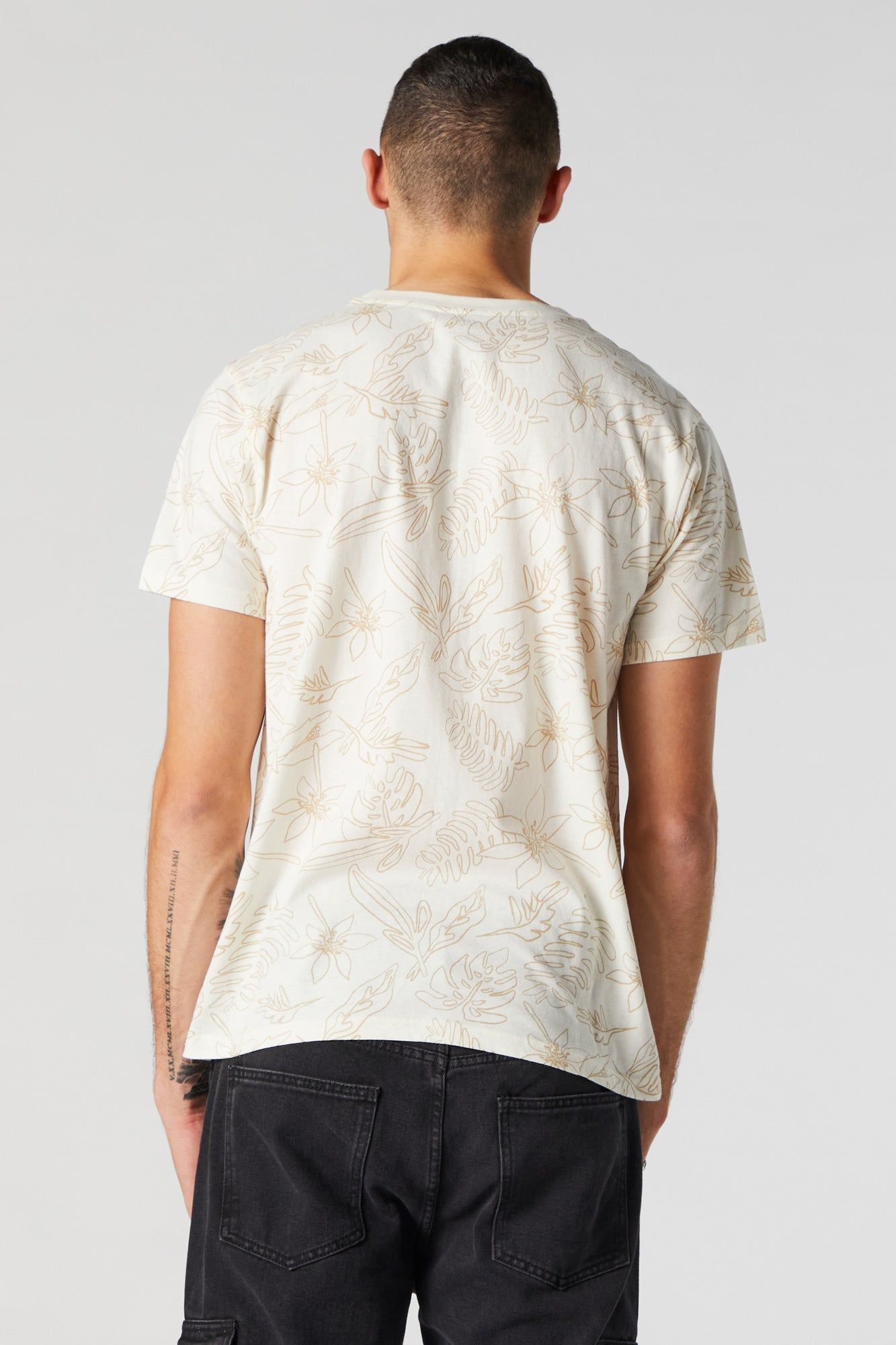 Outlined Floral Graphic T-Shirt sold by Urban Planet product image thumbnail 2