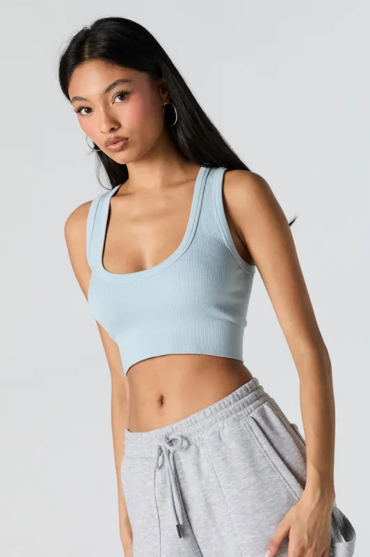 Seamless Ultra Scoop Neck Cropped Tank sold by Urban Planet